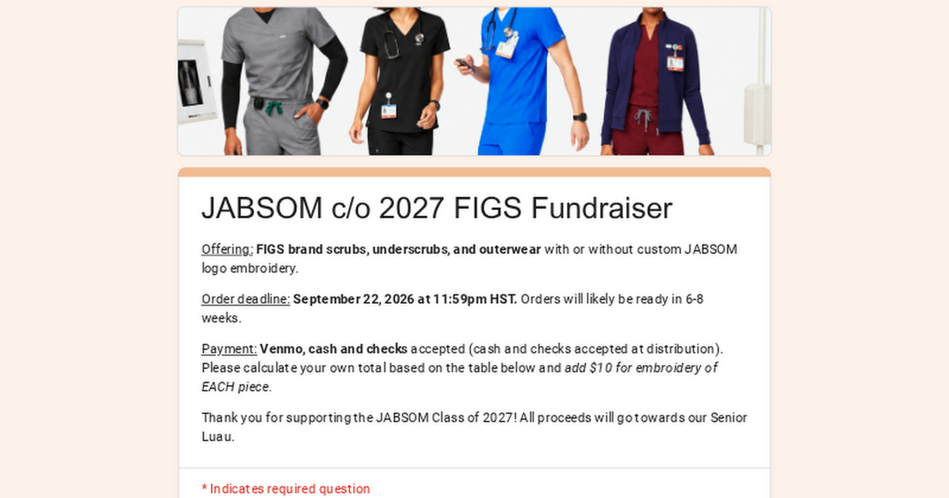 JABSOM c/o 2027 FIGS Fundraiser