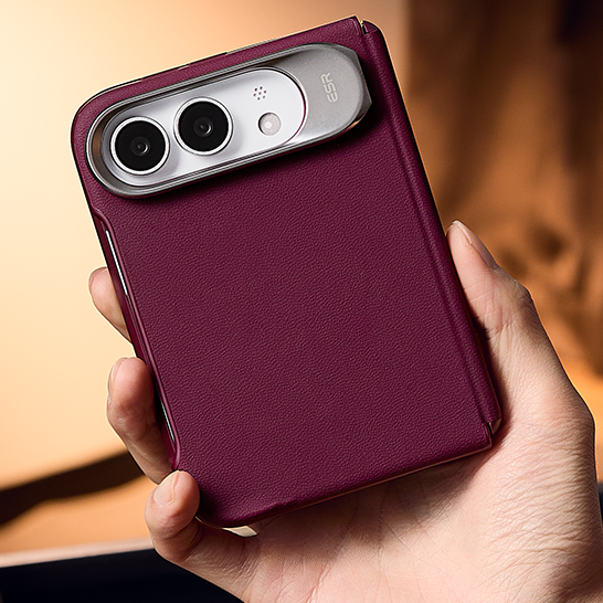 iPhone Duo Atelier Magnetic Case with Flex Stand - Deep Burgundy