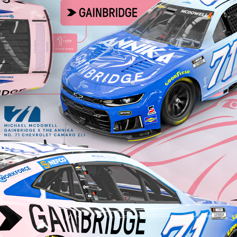 The ANNIKA driven by Gainbridge LPGA tournament will be repped on Spire Motorsports paint scheme