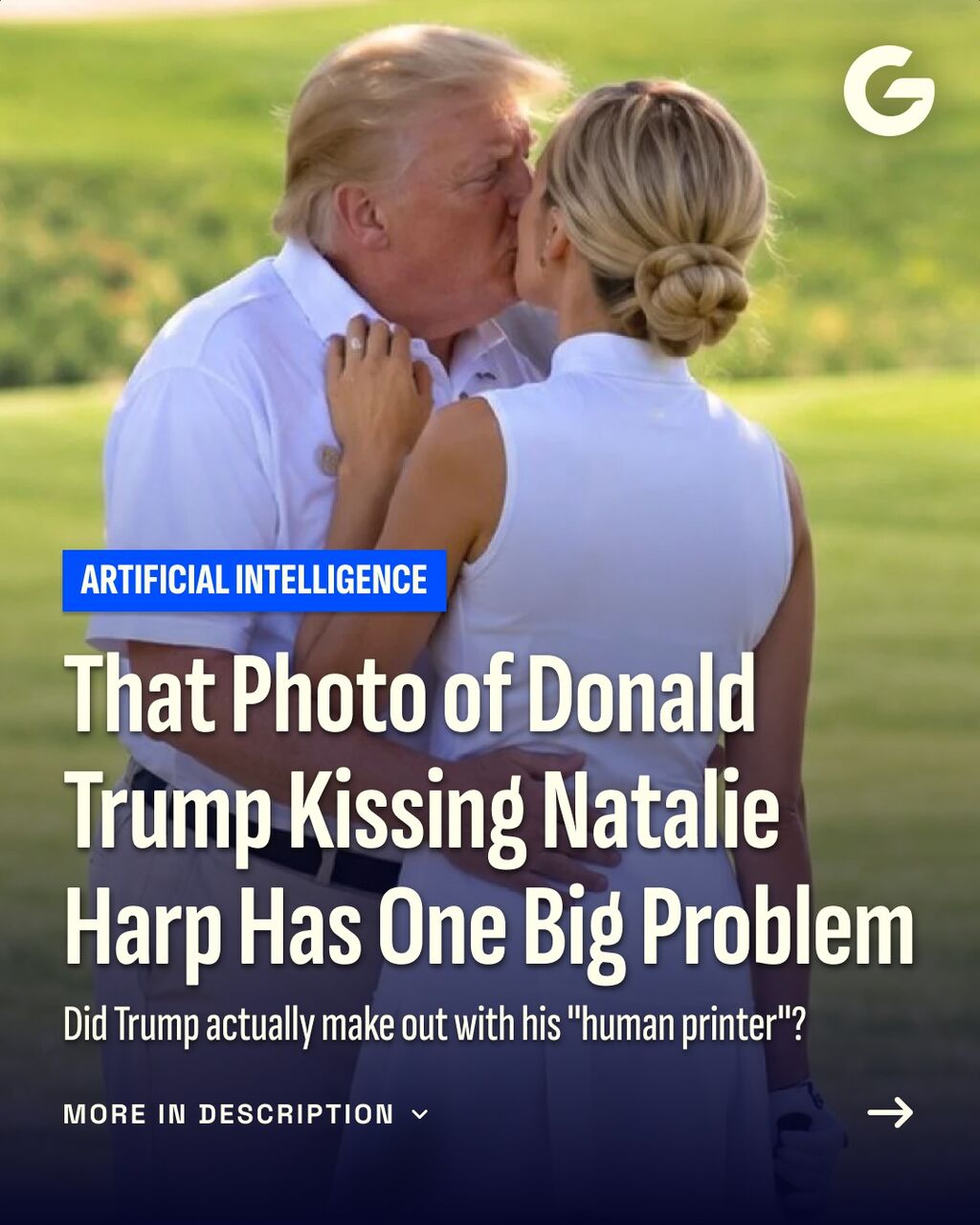 That Photo of Donald Trump Kissing Natalie Harp Has One Big Problem