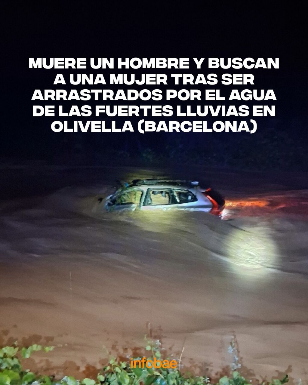 Muere un hombre al ser arrastrado por el agua tras la Es-Alert por las fuertes lluvias en Olivella (Barcelona)