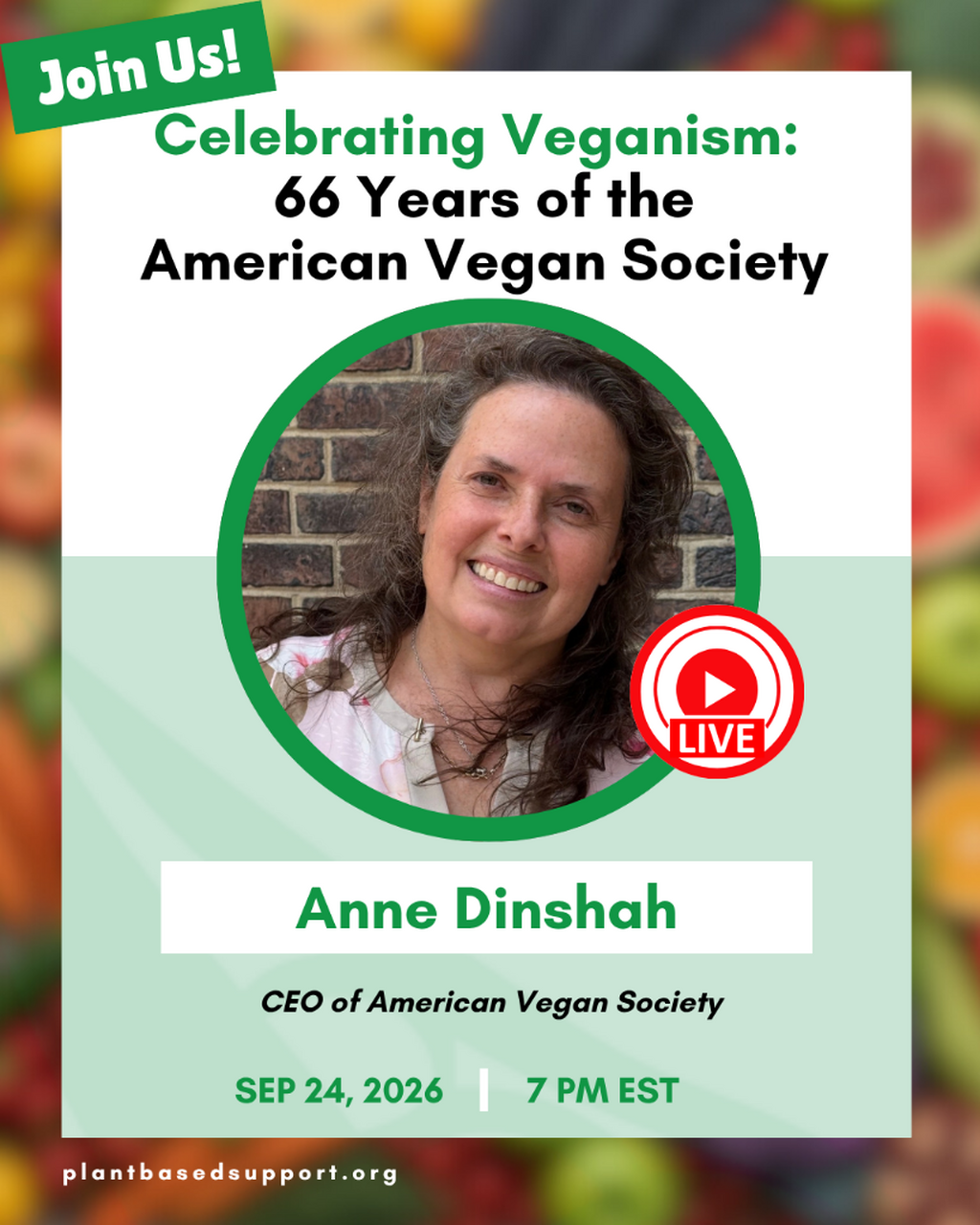Celebrating Veganism:  66 Years of the American Vegan Society
