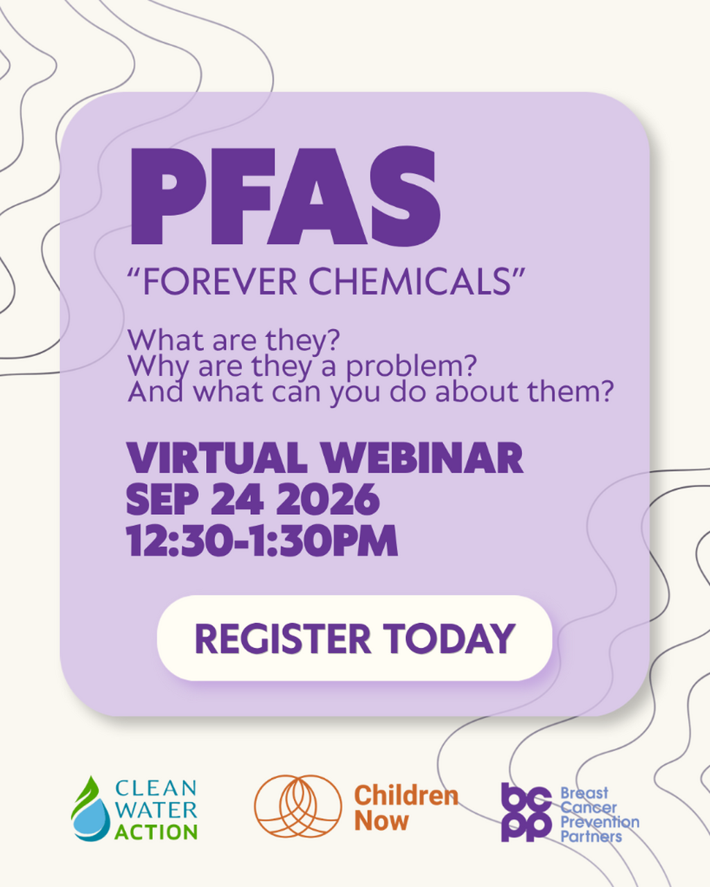 Join us Sept 24 for this webinar and Q&A on PFAS "Forever Chemicals"