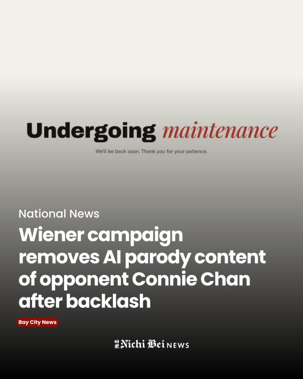 Wiener campaign removes AI parody content of opponent Connie Chan after backlash