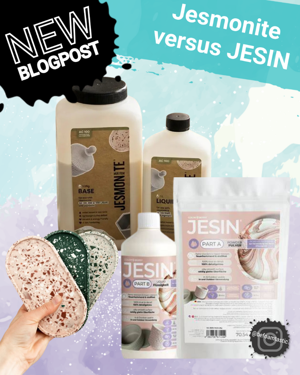 Jesmonite versus Jesin (A1) &ndash; Welk gietmateriaal kies je?