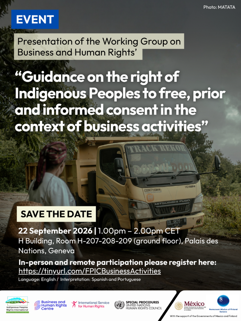 Presentation of the UN Working Group on Business and Human Rights&rsquo; &ldquo;Guidance on the right of Indigenous Peoples to free, prior and informed consent in the context of business activities.&rdquo;