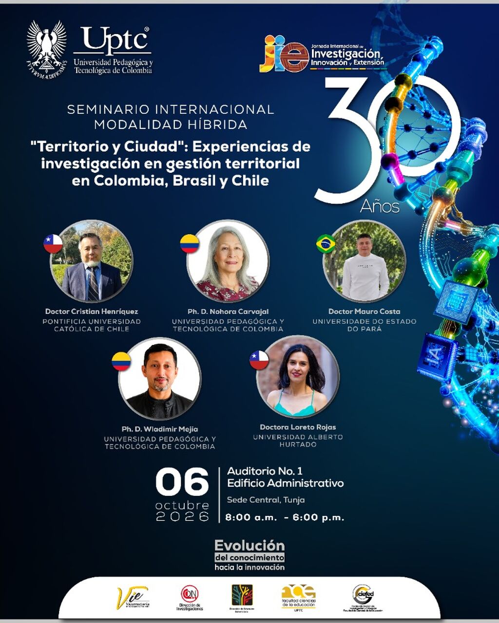Inscripci&oacute;n Seminario Internacional Territorio y Ciudad - 6 de octubre