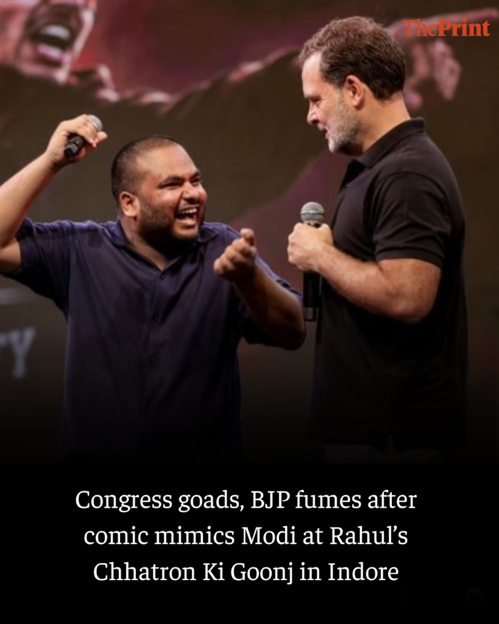 Congress goads, BJP fumes after comic mimics Modi at Rahul&rsquo;s Chhatron Ki Goonj in Indore