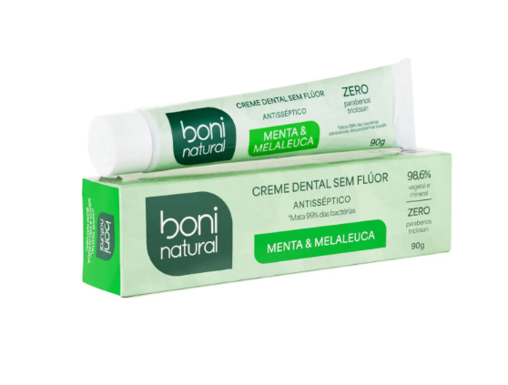 Creme dental sem fl&uacute;or Boni Natural