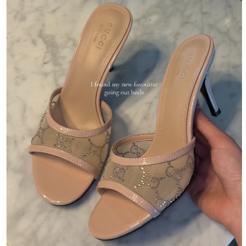 Gucci rhinestone mule heels ; use my discount at checkout ( tanya010) 