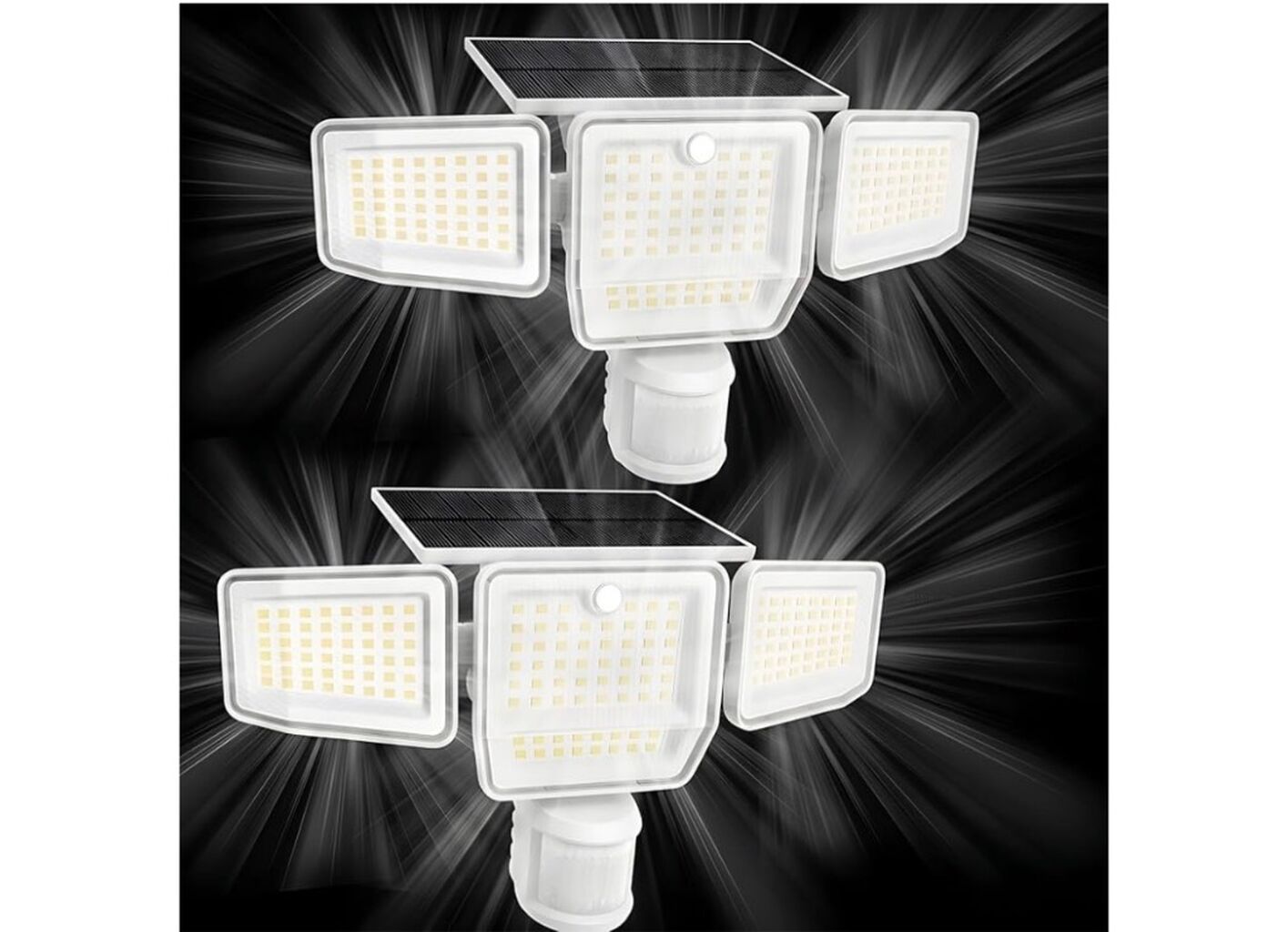 6000LM Solar Flood Lights Outdoor, 4 Heads with Large Motion Sensor only $19.99!! Code:XKD0IHL3