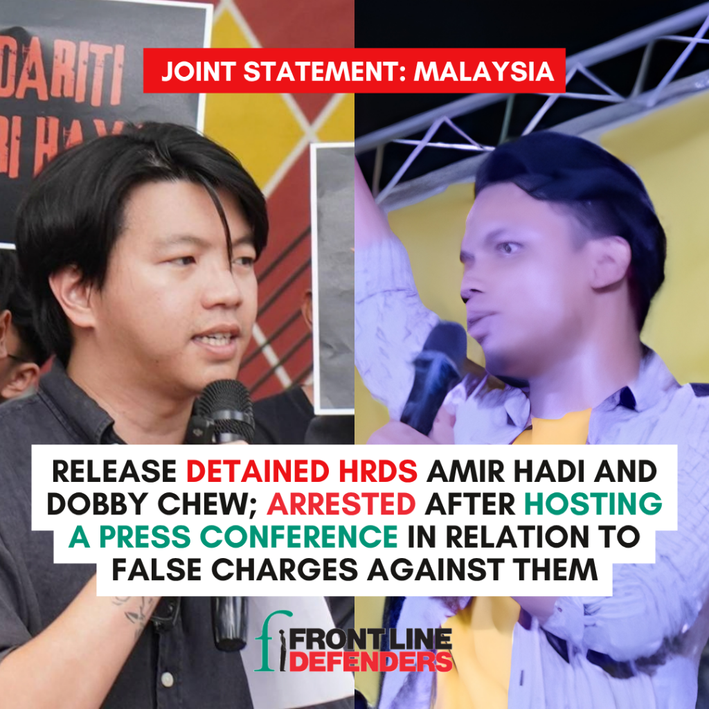 Release detained human rights defenders and end harassment against them