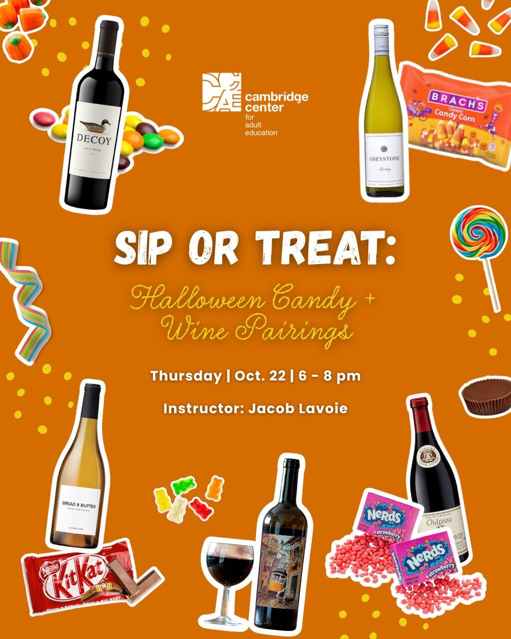Sip or Treat: Halloween Candy & Wine Pairing *In-Person* *NEW*