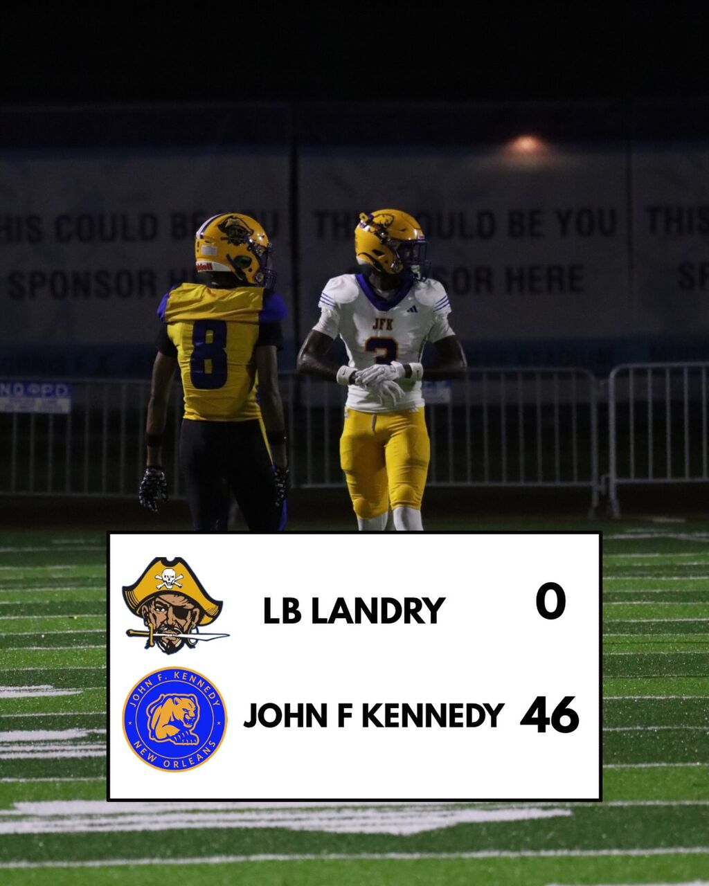 Kennedy shuts out L.B. Landry 46-0 amid uncertainty over school's future