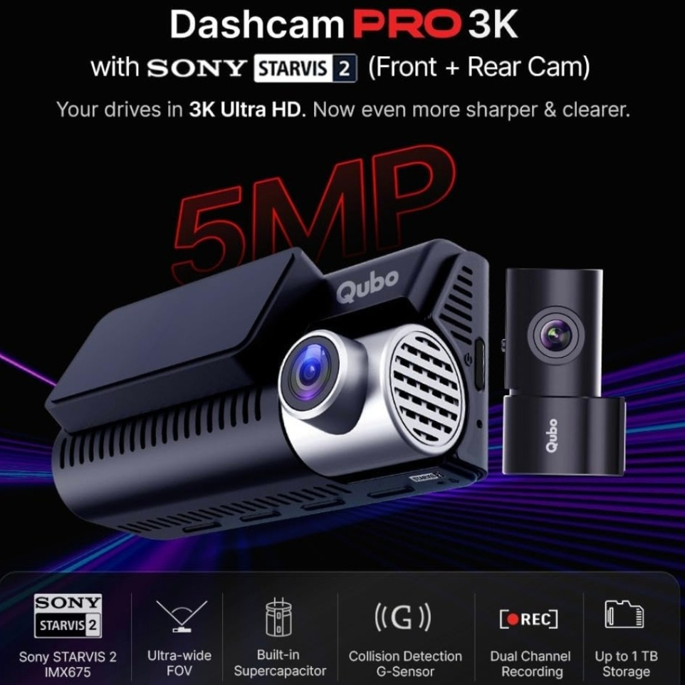 Qubo Dashcam Pro 3k