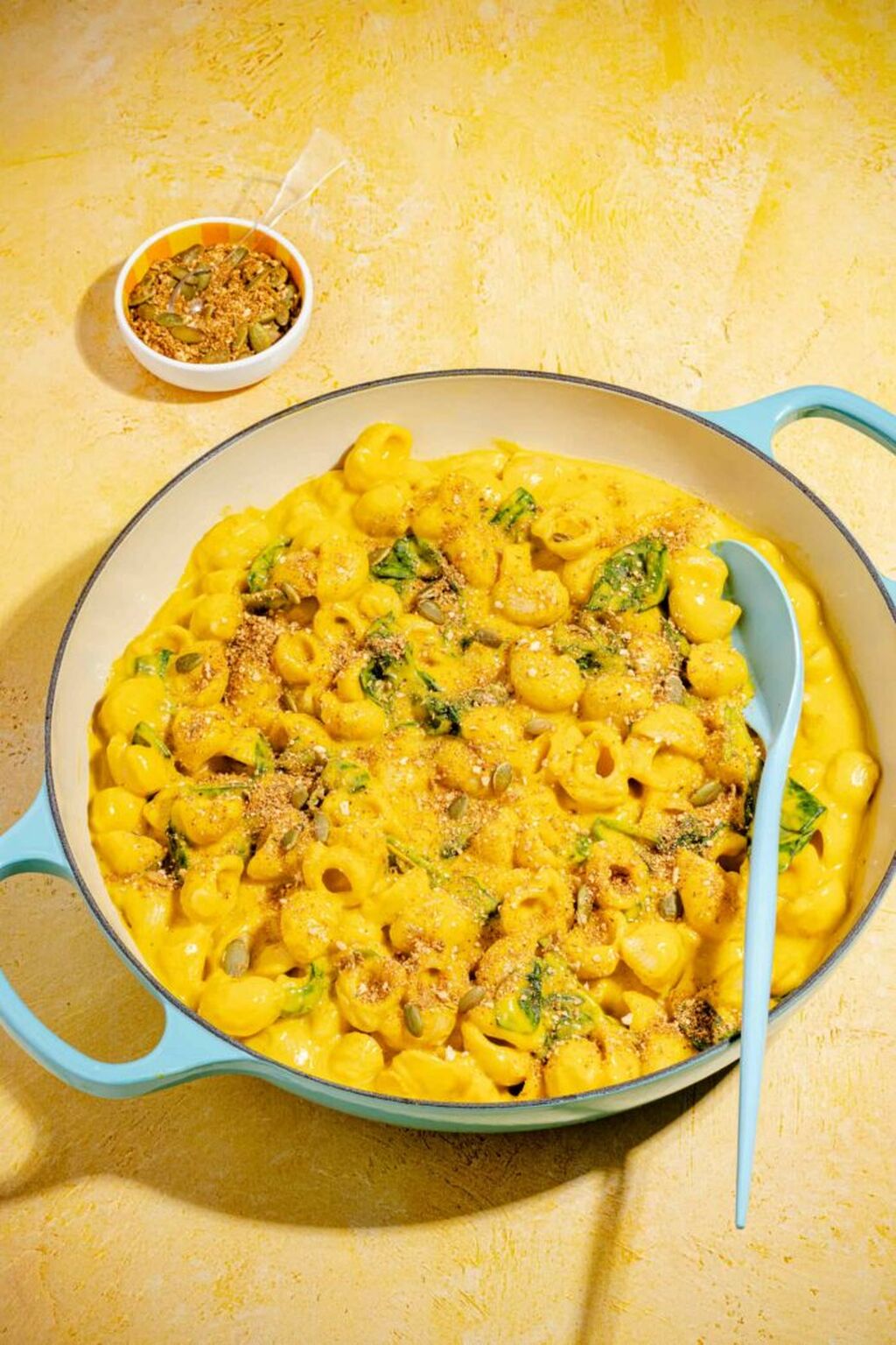 P&acirc;tes cr&eacute;meuses avec sauce prot&eacute;in&eacute;e &agrave; la courge