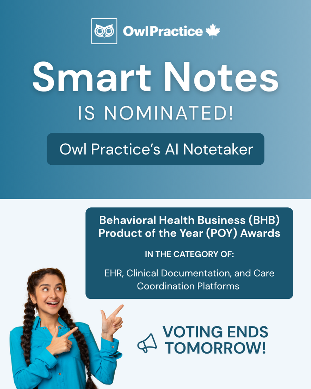 Vote For Smart Notes For Behavioral Health Business Product of the Year (POY) Award!