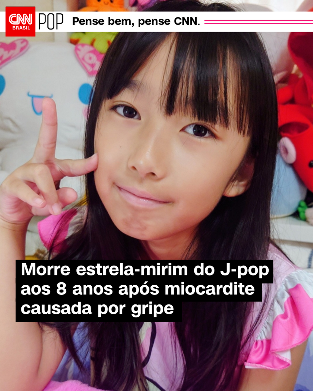 Morre estrela-mirim do J-pop aos 8 anos ap&oacute;s miocardite causada por gripe