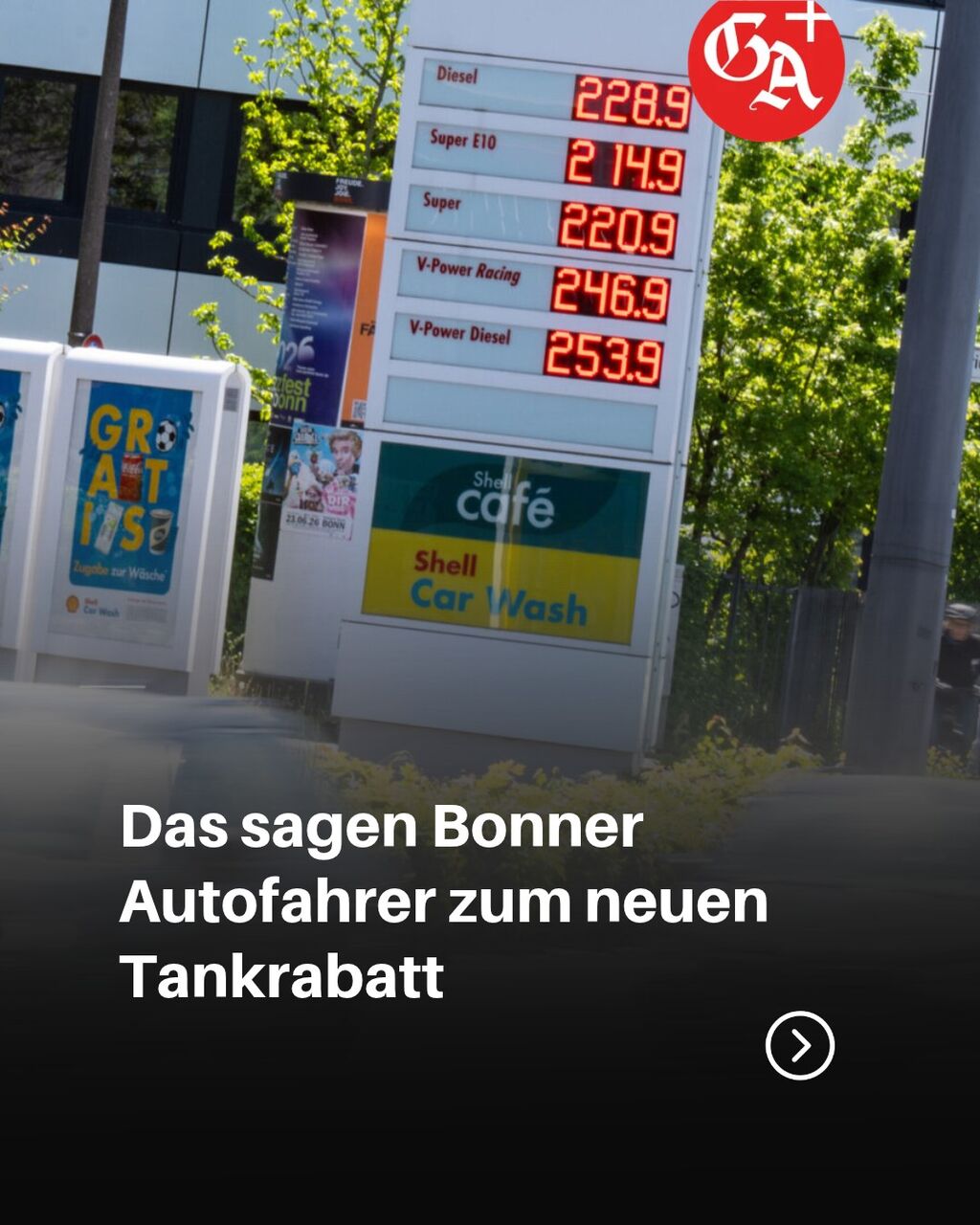 Stimmung an Bonner Tankstellen