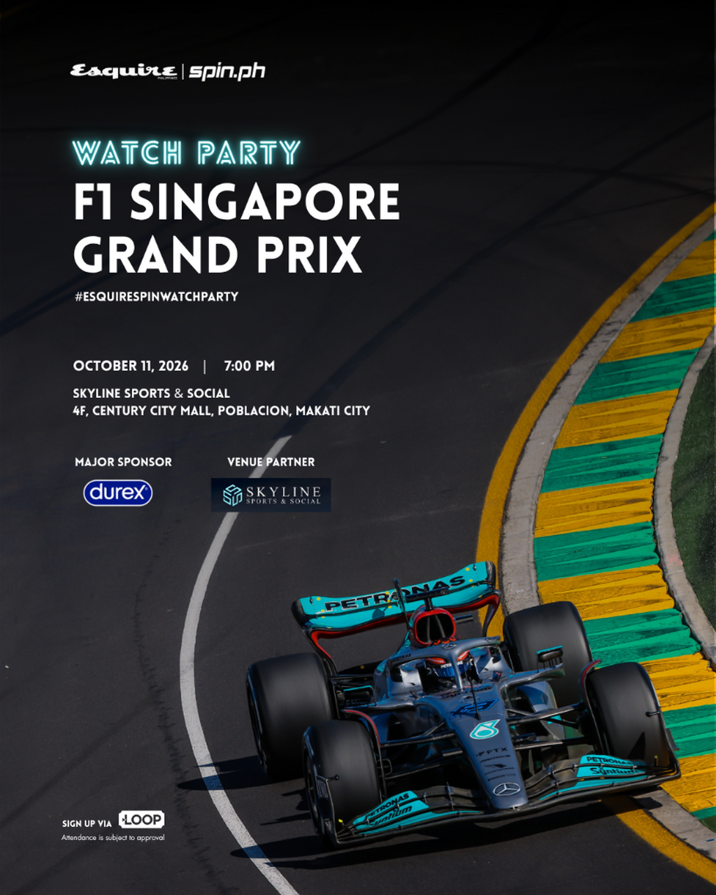 Esquire x Spin.ph Watch Party &ndash; F1 Singapore Grand Prix