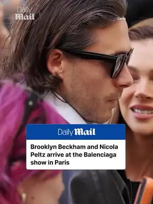 Beckham and Peltz arrive at Balenciaga show in Paris