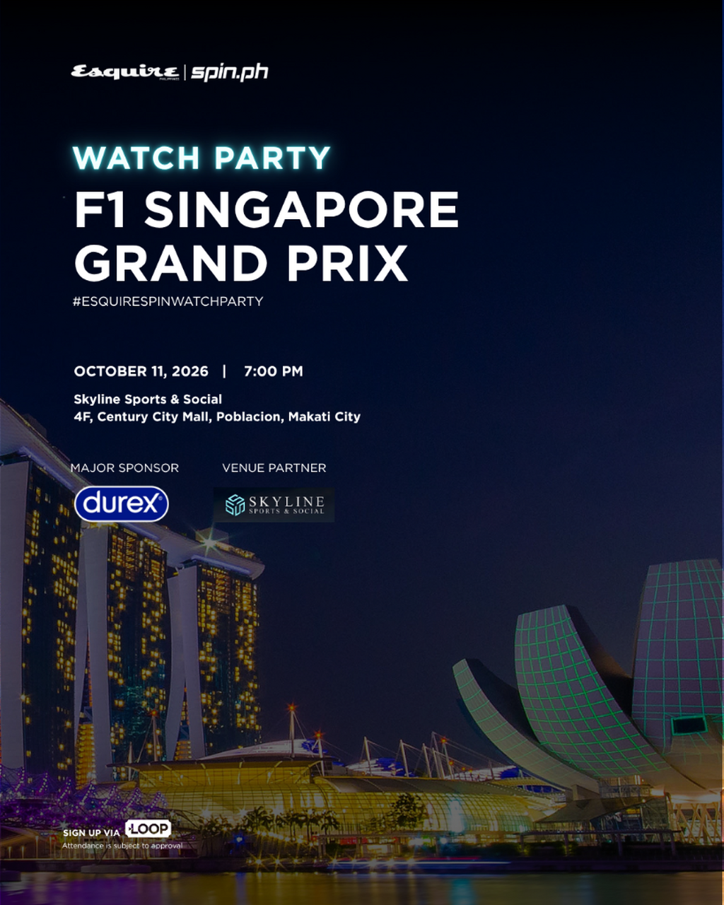 Esquire x Spin.ph Watch Party &ndash; F1 Singapore Grand Prix