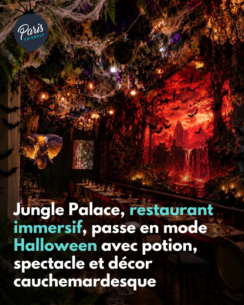 Jungle Palace, restaurant immersif, passe en mode Halloween avec potion, spectacle et d&eacute;cor cauchemardesque