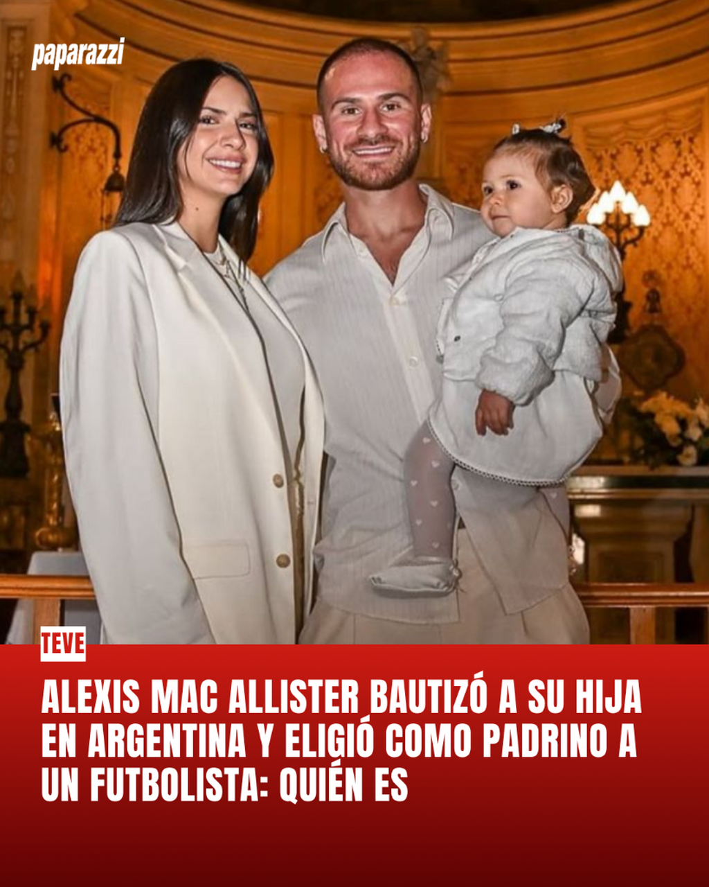 Alexis Mac Allister bautiz&oacute; a su hija en Argentina y eligi&oacute; como padrino a un futbolista: qui&eacute;n es