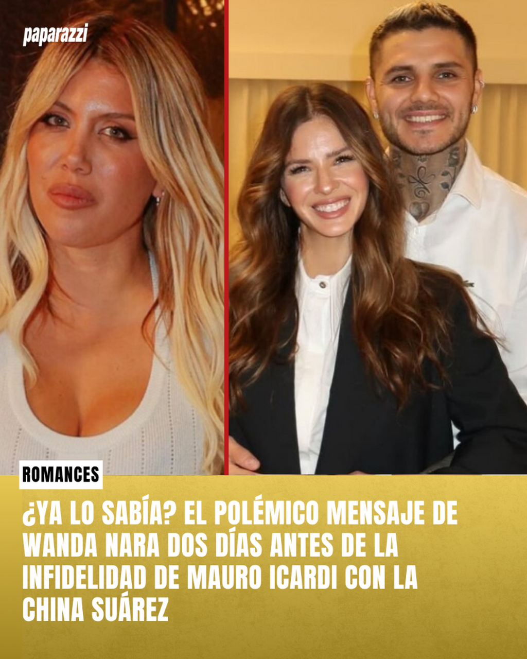 &iquest;Ya lo sab&iacute;a? El pol&eacute;mico mensaje de Wanda Nara dos d&iacute;as antes de la infidelidad de Mauro Icardi con la China Su&aacute;rez