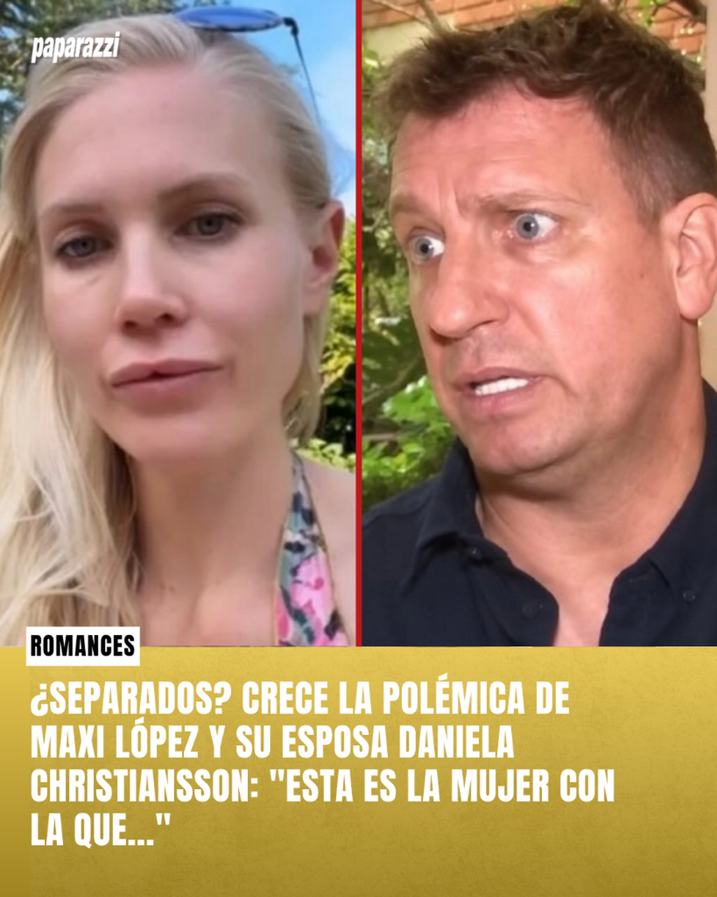 &iquest;Separados? Crece la pol&eacute;mica de Maxi L&oacute;pez y su esposa Daniela Christiansson: "Esta es la mujer con la que..."
