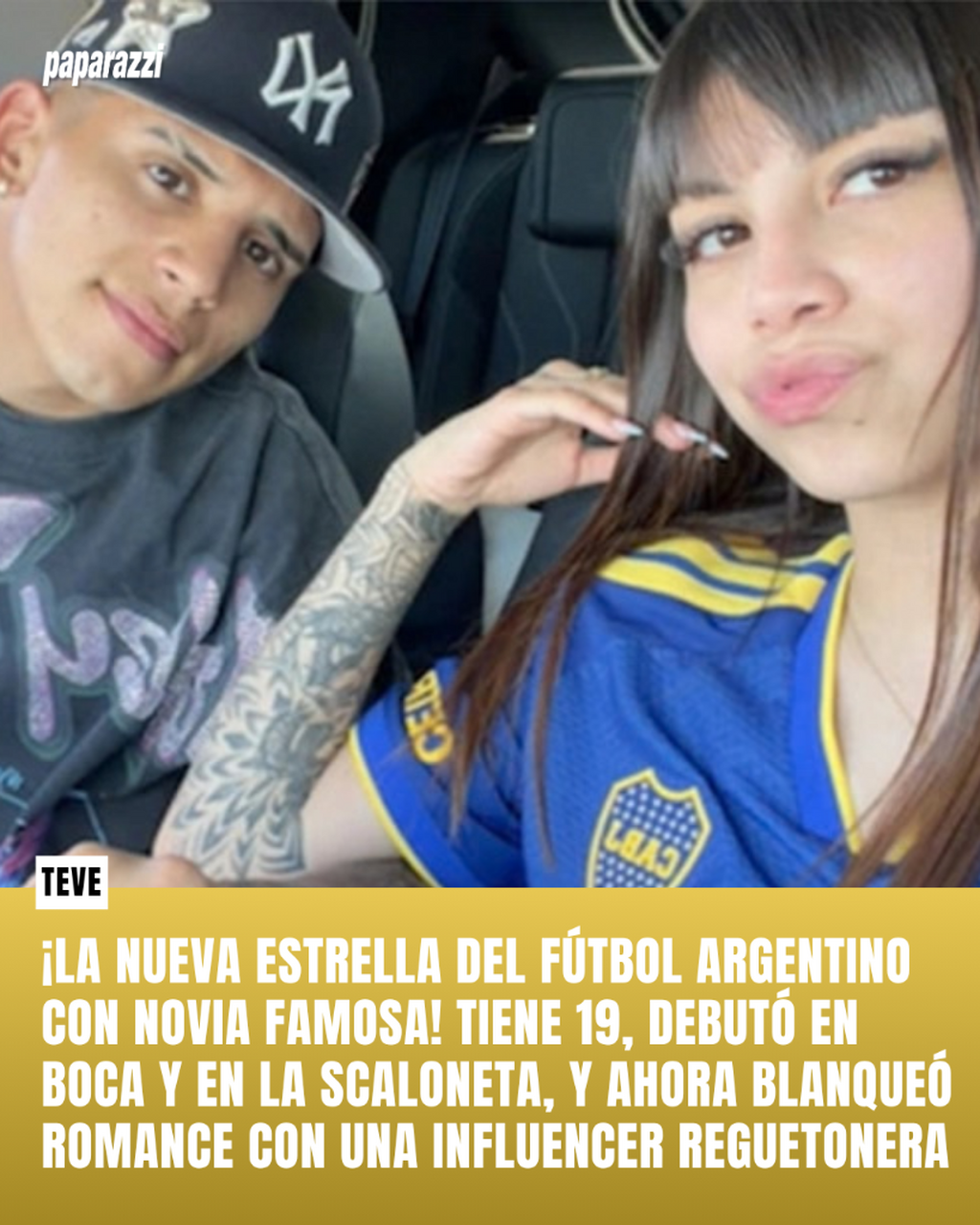 &iexcl;La nueva estrella del f&uacute;tbol argentino con novia famosa! Tiene 19, debut&oacute; en Boca y en la Scaloneta, y ahora blanque&oacute; romance con una influencer reguetonera