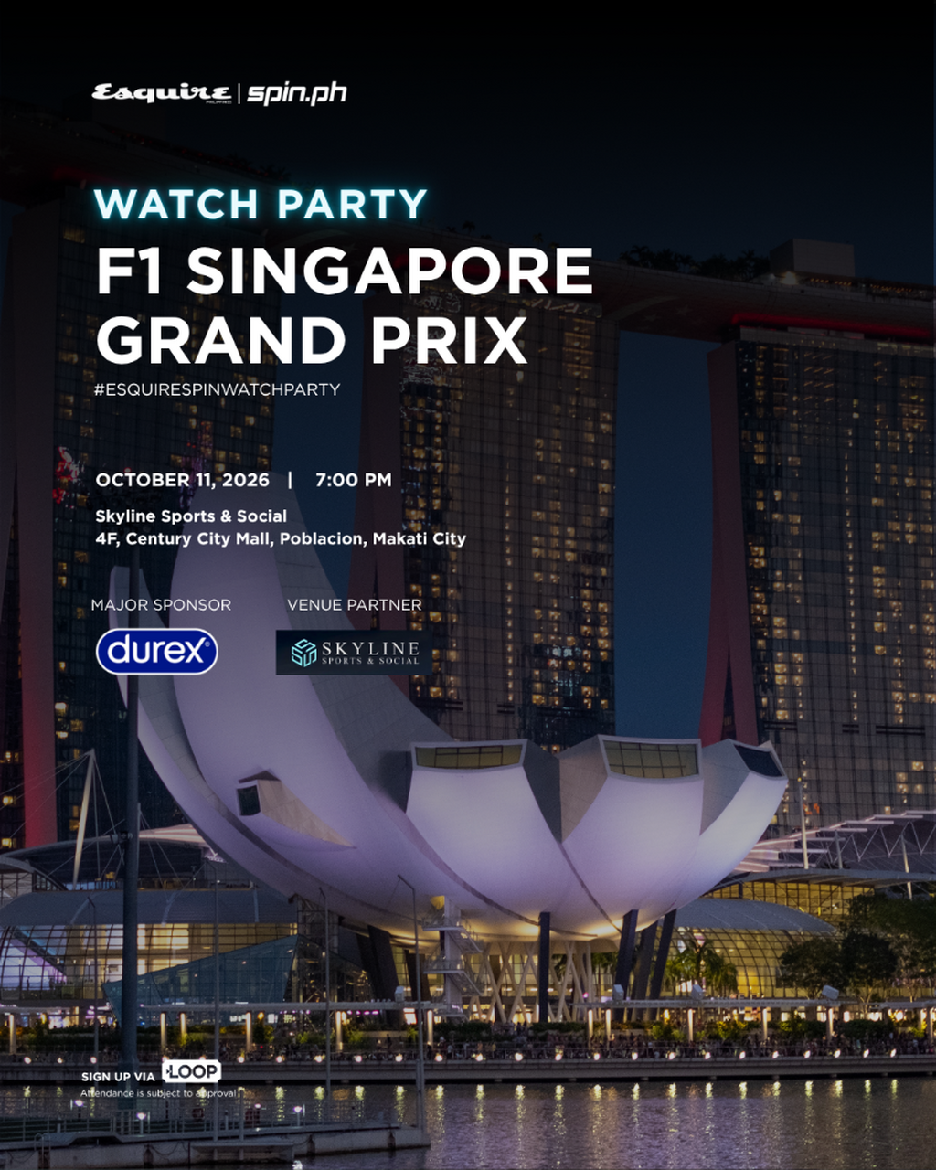 Esquire x Spin.ph Watch Party &ndash; F1 Singapore Grand Prix