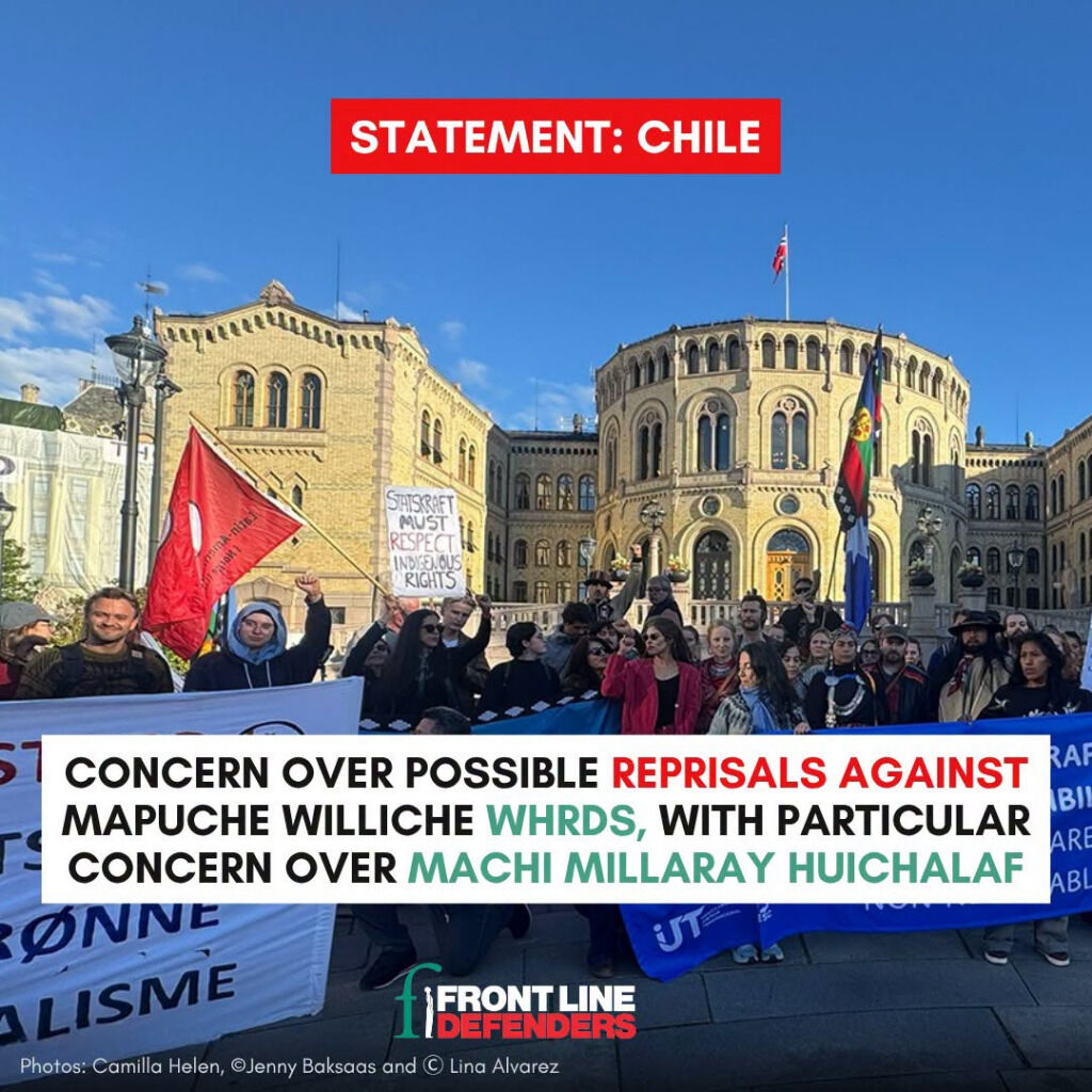 Concern over possible reprisals against Mapuche Williche women human rights defenders following an international advocacy visit