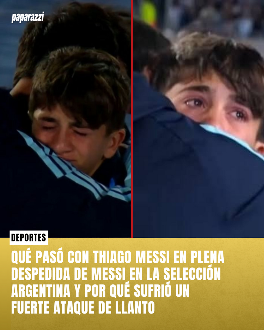 Qu&eacute; pas&oacute; con Thiago Messi en plena despedida de Messi en la Selecci&oacute;n Argentina y por qu&eacute; sufri&oacute; un fuerte ataque de llanto