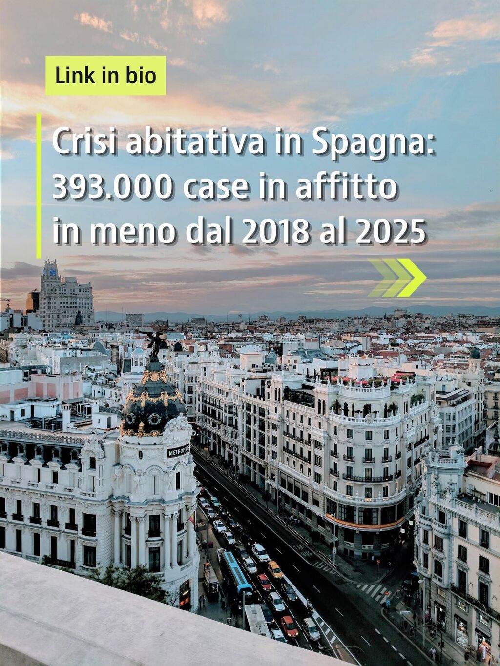 La Spagna ha perso 393.000 abitazioni in affitto tra il 2018 e il 2025