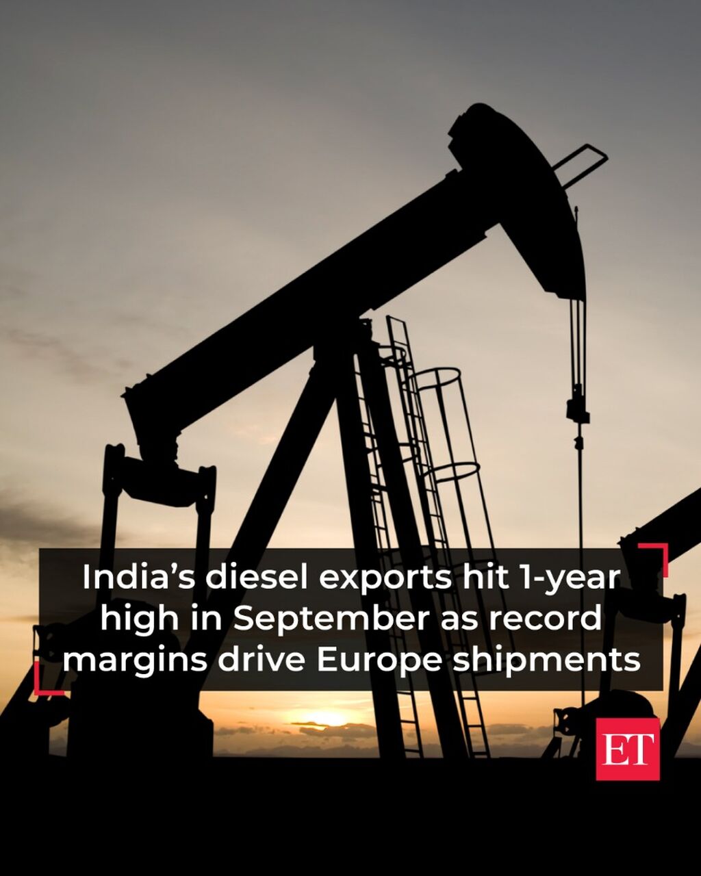 India&rsquo;s diesel exports hit 1-year high in September as record margins drive Europe shipments
