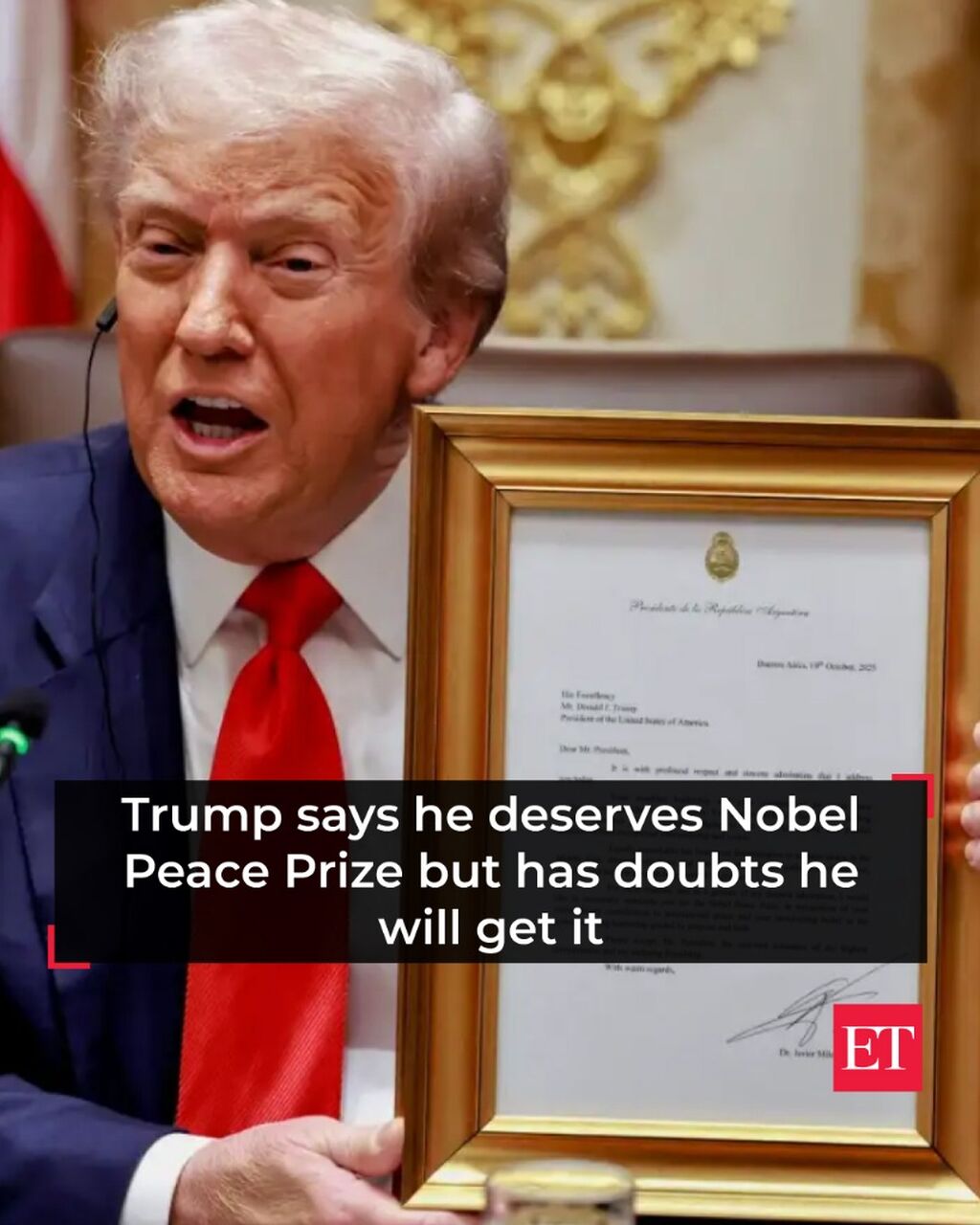 Trump says he deserves Nobel Peace Prize but has doubts he will get it