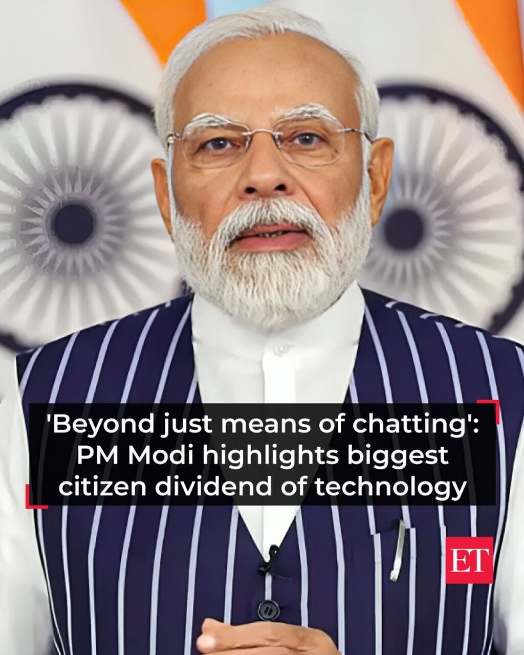 'Beyond just means of chatting': PM Modi highlights biggest citizen dividend of technology - The Economic Times