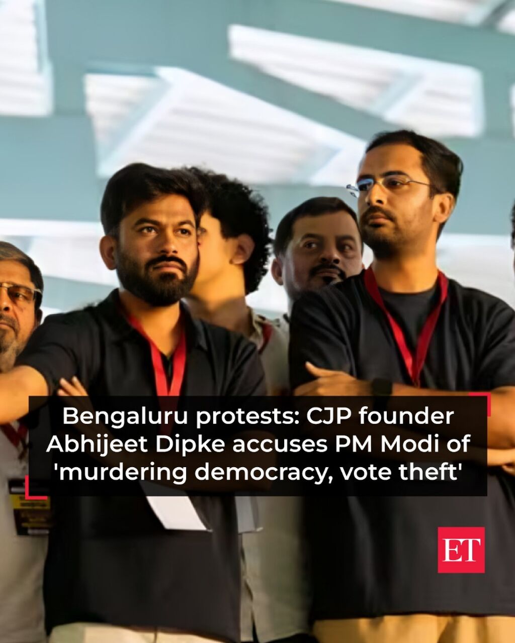 Bengaluru protests: CJP founder Abhijeet Dipke accuses PM Modi of 'murdering democracy, vote theft' - The Economic Times