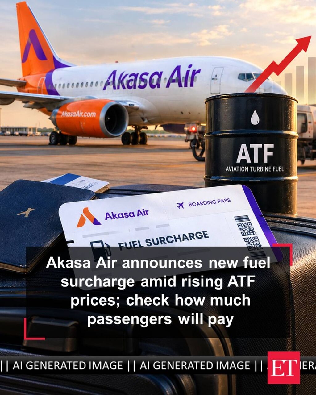 Akasa Air announces new fuel surcharge amid rising ATF prices; check how much passengers will pay