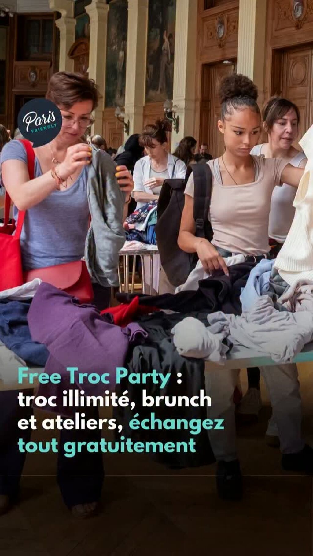 Un sac de v&ecirc;tements en entr&eacute;e, un sac de trouvailles en sortie. Prix : 0&euro;.