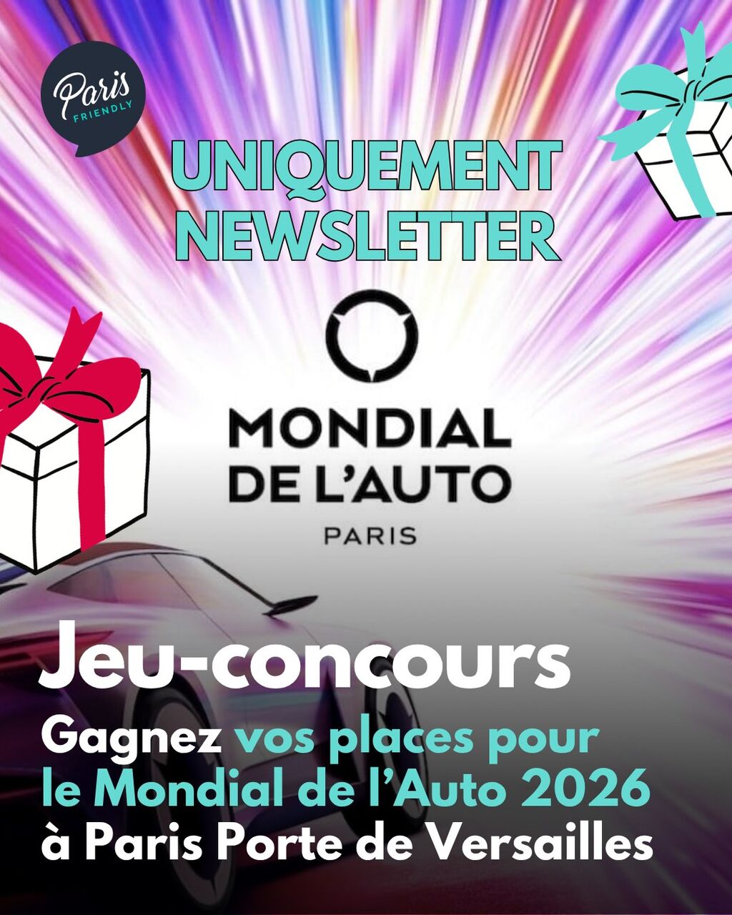 🚗 JEU-CONCOURS NEWSLETTER : Gagnez vos places pour le Mondial de l&rsquo;Auto 2026 ! 🚗