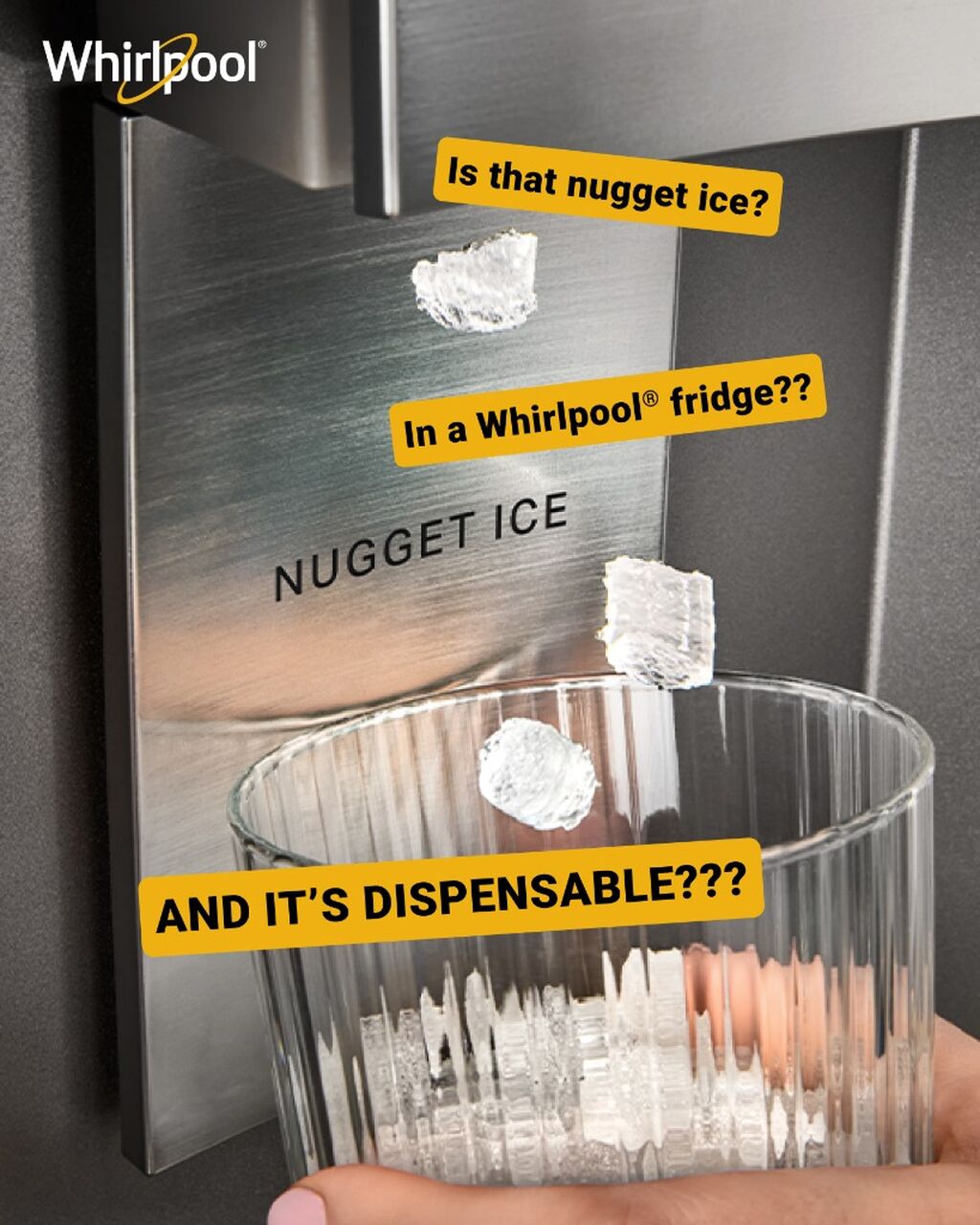 Industry First Refridgerator with Nugget Ice