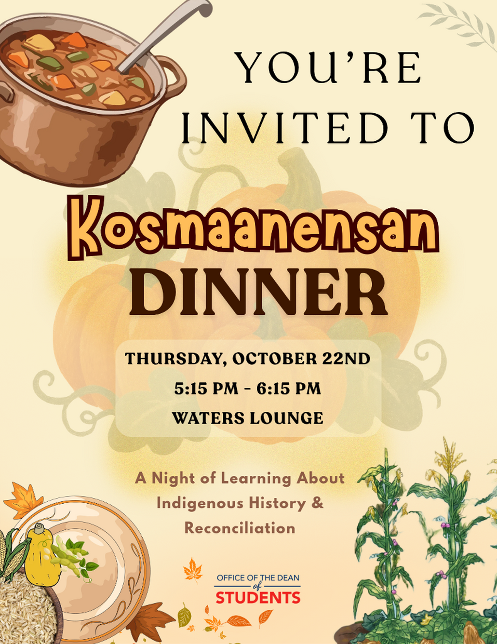 Oct 22 - Kosmaanensan (Little Pumpkins) Dinner