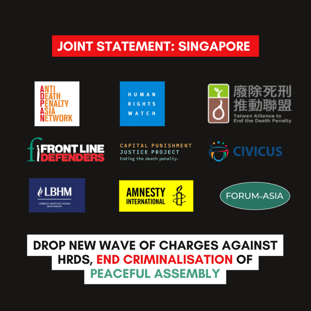 Drop New Wave of Charges Against Human Rights Defenders, End Criminalization of Freedom of Expression and Peaceful Assembly