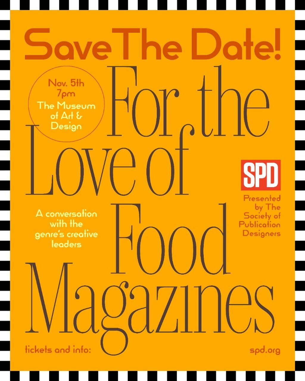 Speaker Event: For the Love of Food Magazines - NYC, NOV 5