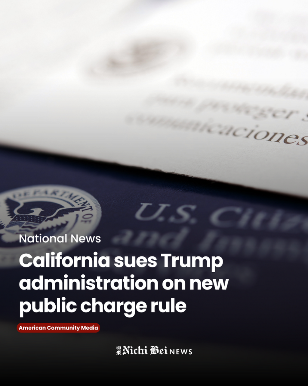 California sues Trump administration on new public charge rule