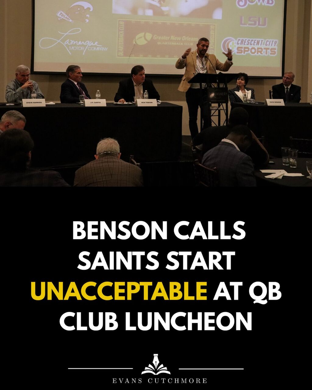 Gayle Benson Calls the Saints' 1-4 Start Unacceptable as J.T. Curtis Presses for Limits on High School NIL Agents