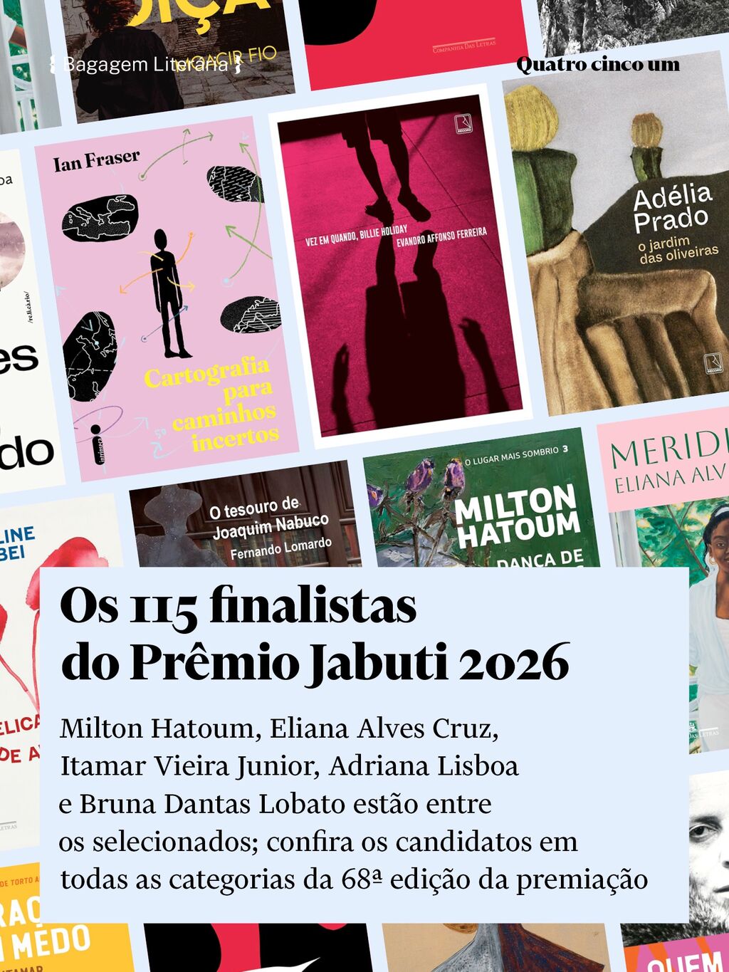 Os 115 finalistas do Pr&ecirc;mio Jabuti 2026