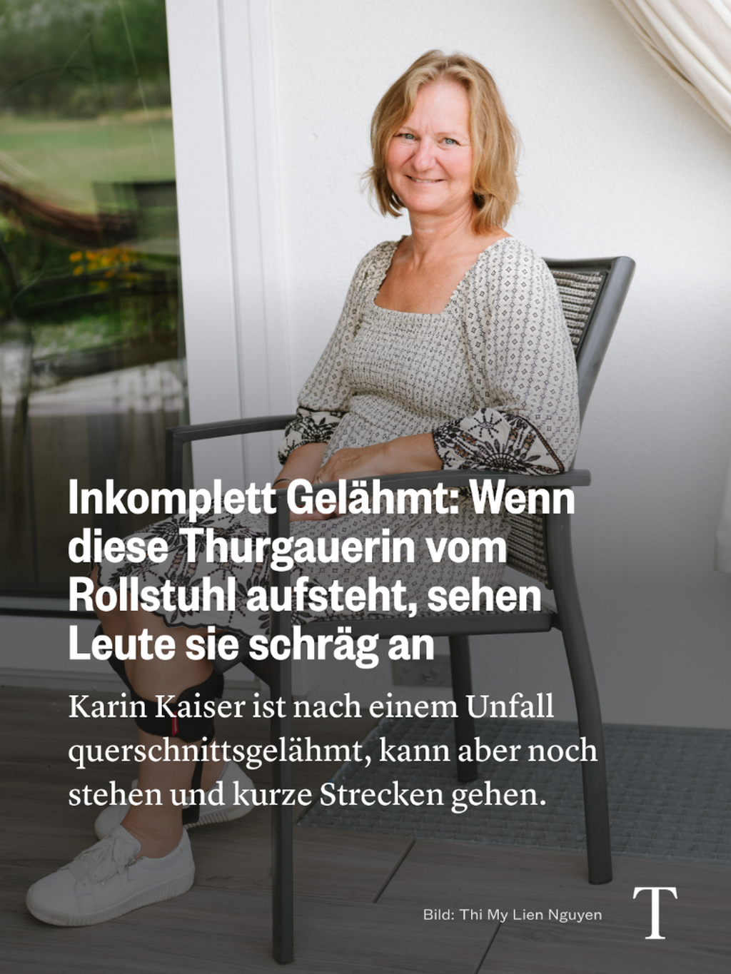 Inkomplett Gel&auml;hmt: Wenn diese Thurgauerin vom Rollstuhl aufsteht, sehen Leute sie schr&auml;g an